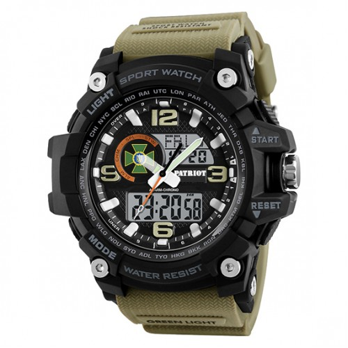 Наручний годинник Patriot 012BKKHDPS ДПС Чорний/Хакі (2101028565)