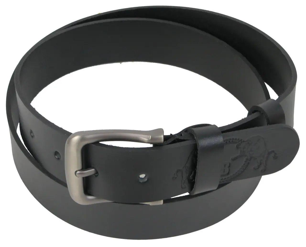 Ремінь чоловічий шкіряний Skipper Чорний (1506-38)