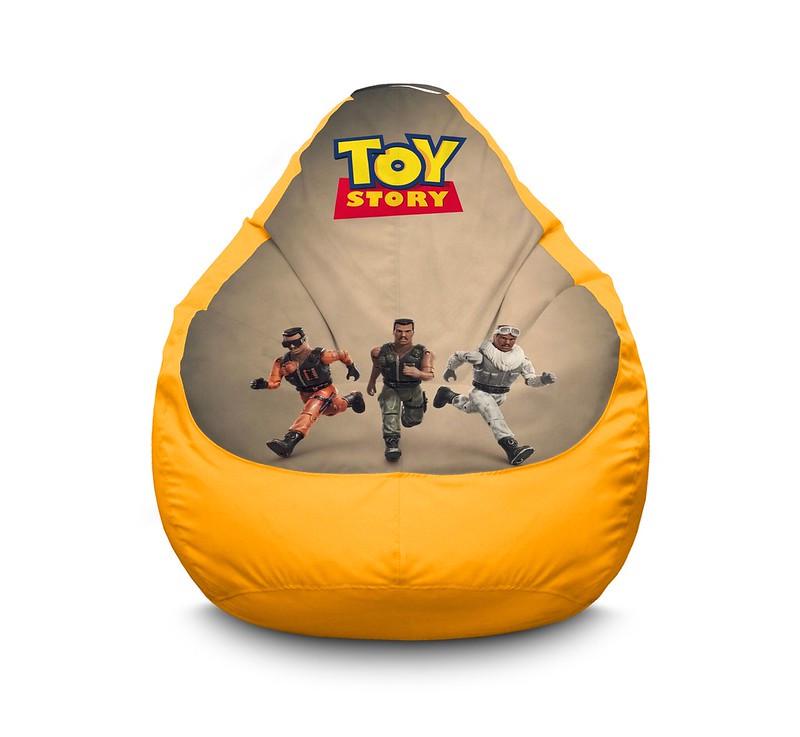 Кресло мешок iPuff Toy Story 4 Combat Carl Оксфорд XL 80x110 см Желтый