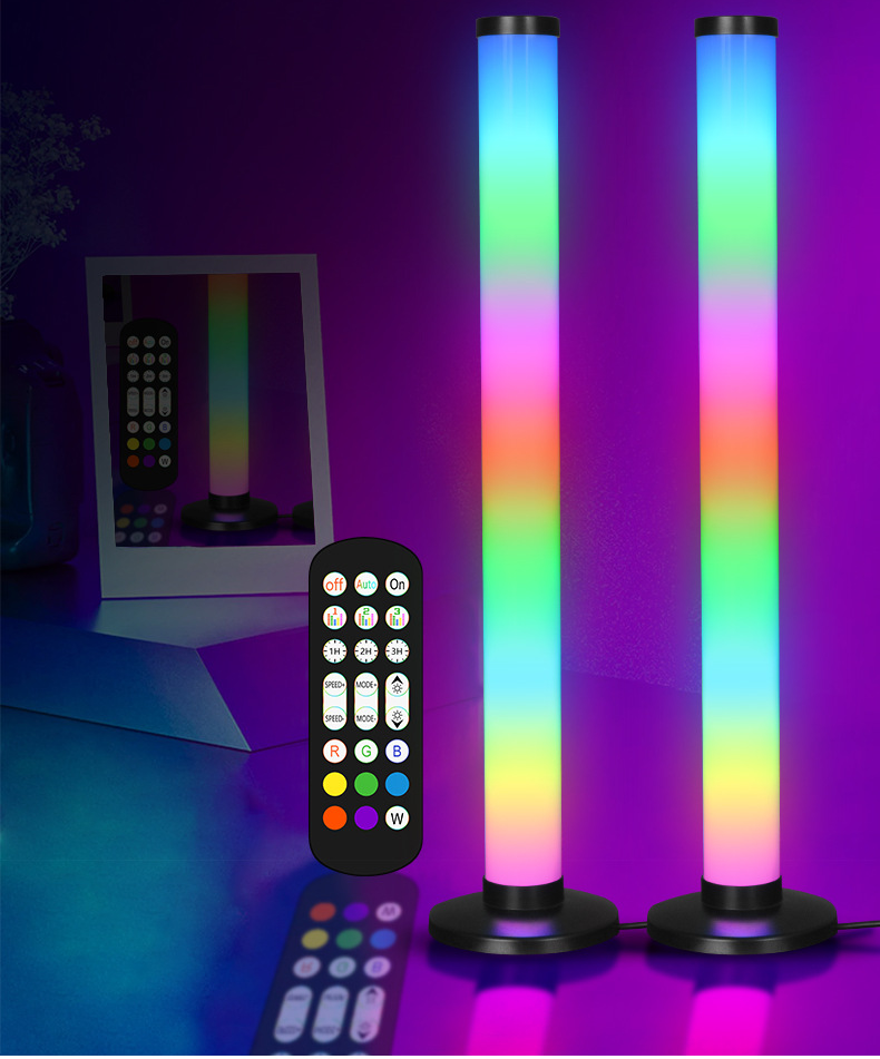 Лампы RGB с реакцией на звук/пультом/приложением для освещения рабочего стола компьютера 40 см 2 шт. (34629741)