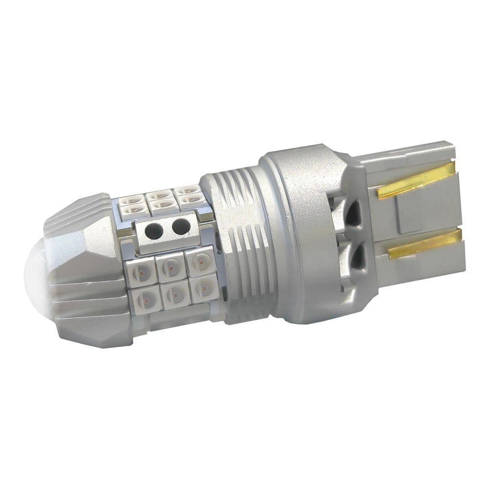Лампа светодиодная 7443 AVolt T20-2835-27SMD 12-24V Красный