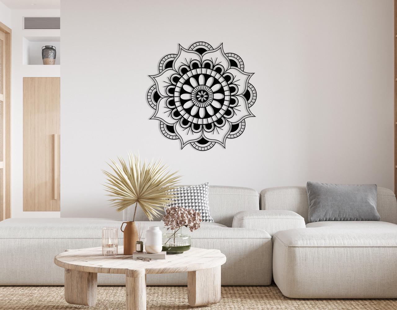 Декоративне панно на стіну Upwood Decor Mandala 60х60 см Black (1585019066) Декоративне панно на стіну Upwood Decor Mandala 60х60 см Black (1585019066)