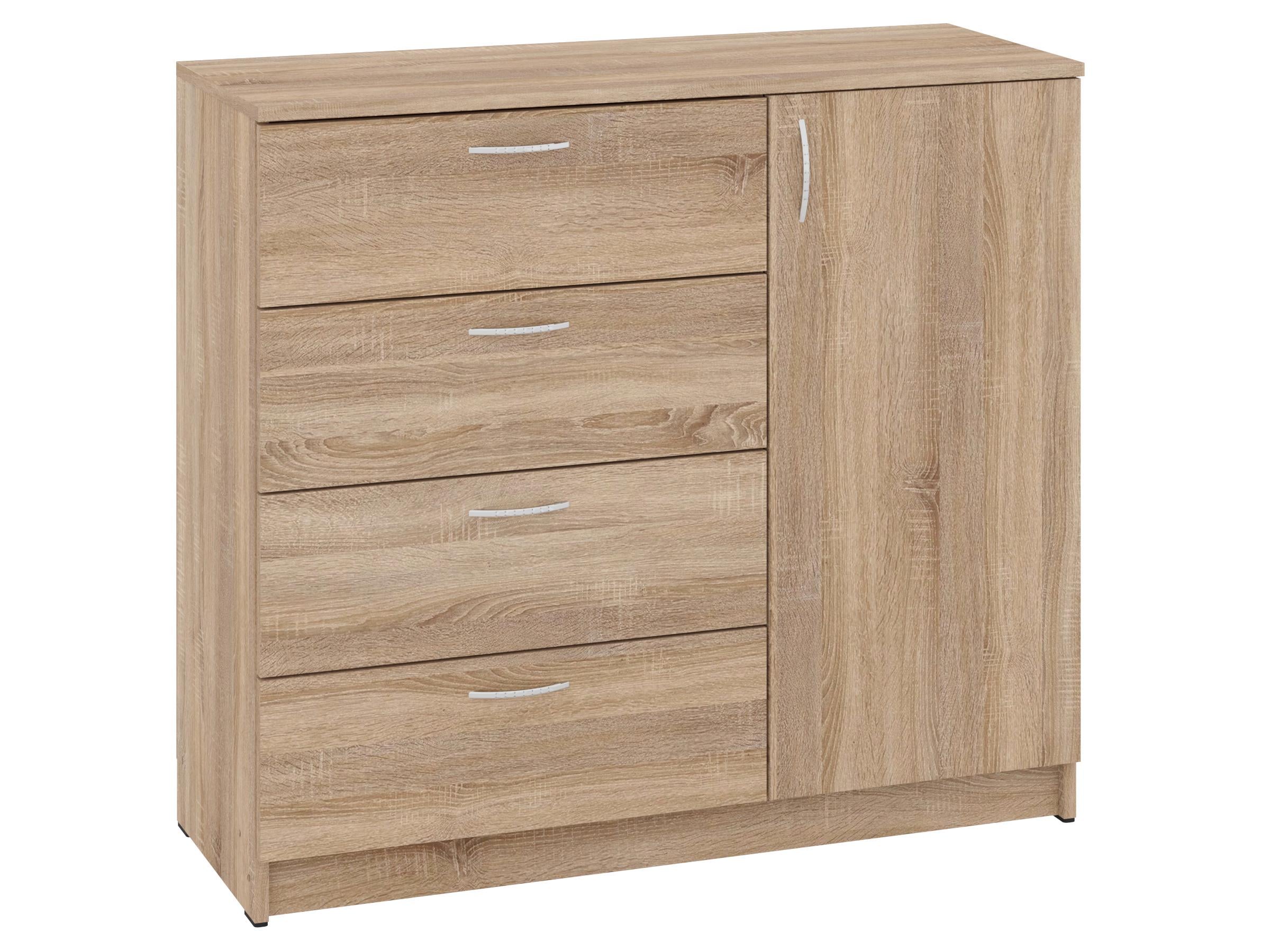Комод с ящиками PEHOTIN К-4+1 ДСП 100х38х90 см Дуб сонома (PN-100567)