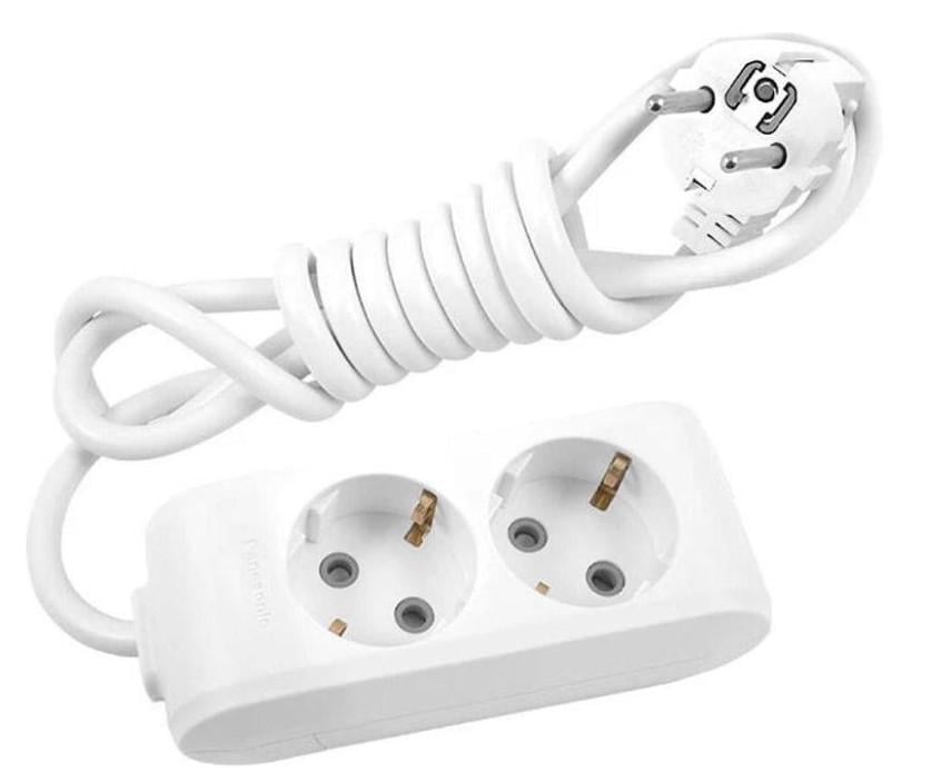 Подовжувач Panasonic WLTB04232GR-UA X-tendia із заземленням 2 гнізда 3 м з захистними шторками Сірий