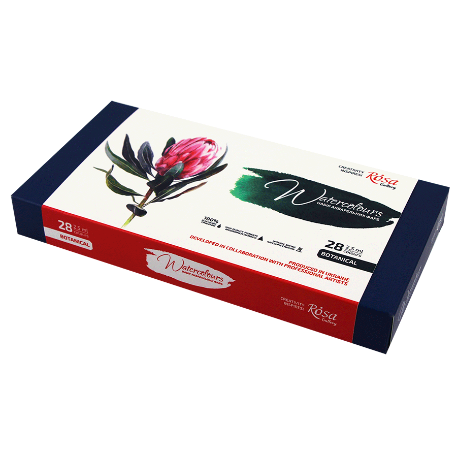 Акварельные краски ROSA Gallery BOTANICAL 28х2,5 мл (4823098518020 340328)