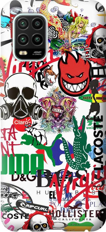 Чехол на Xiaomi Mi 10 Lite Many different logos (4022u-1924-42517)