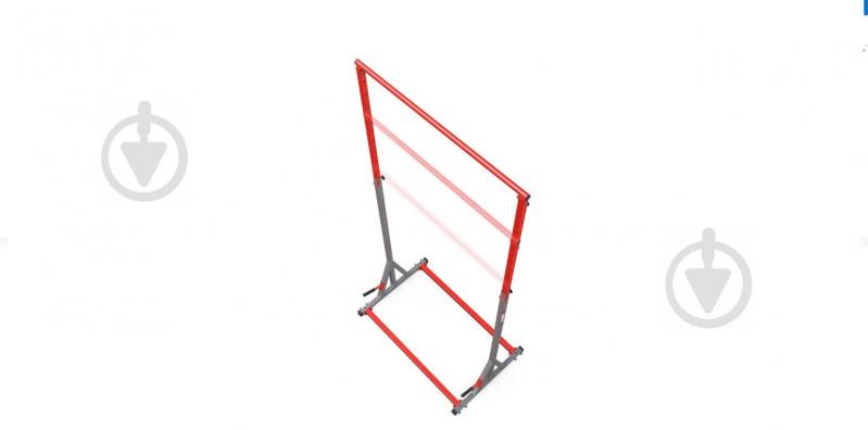 Турник с упорами для отжимания MC -017 Красно-серый