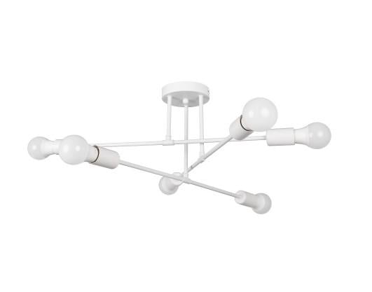 Люстра в стилі лофт стельова Trit-WW6 на 6 ламп E27 Білий