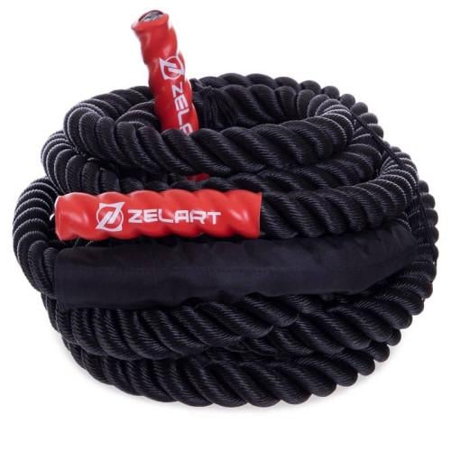 Канат для кроссфита Combat Battle Rope Zelart FI-2597-15 15 м Черный (2532858535)