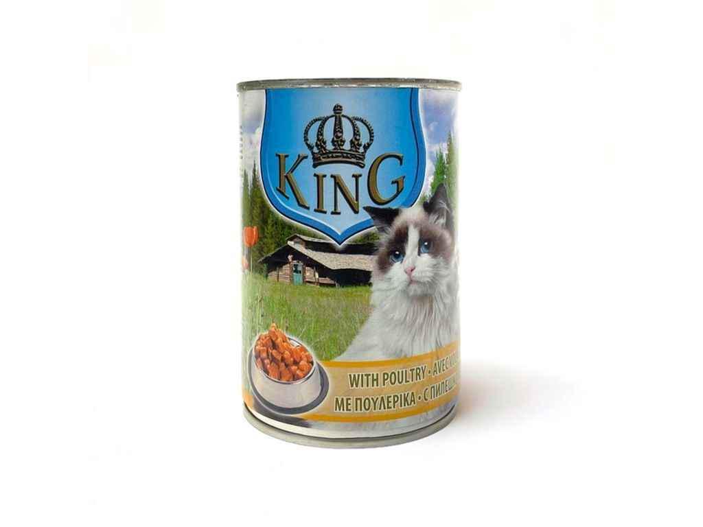 Корм для кошек консервированный KING CAT курица 415 г (1085401) Корм для кошек консервированный KING CAT курица 415 г (1085401)