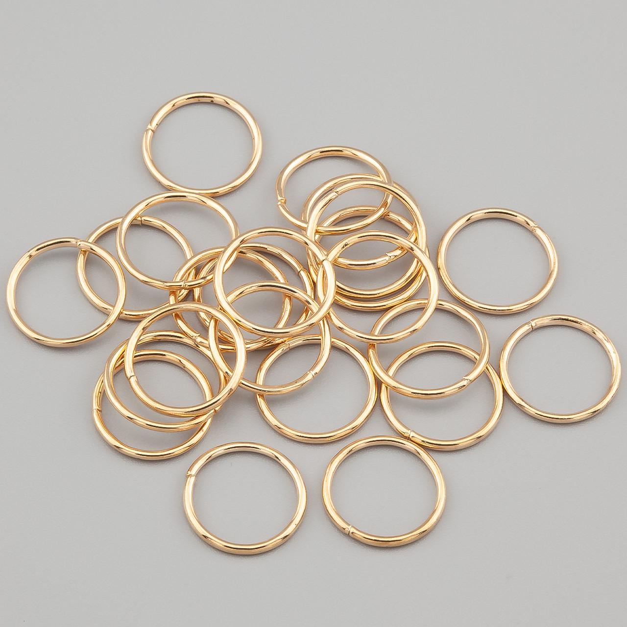 Кольцо соединительное одинарное 12х1,0 мм й90 шт. 20 г Золотой (КС0112к05)