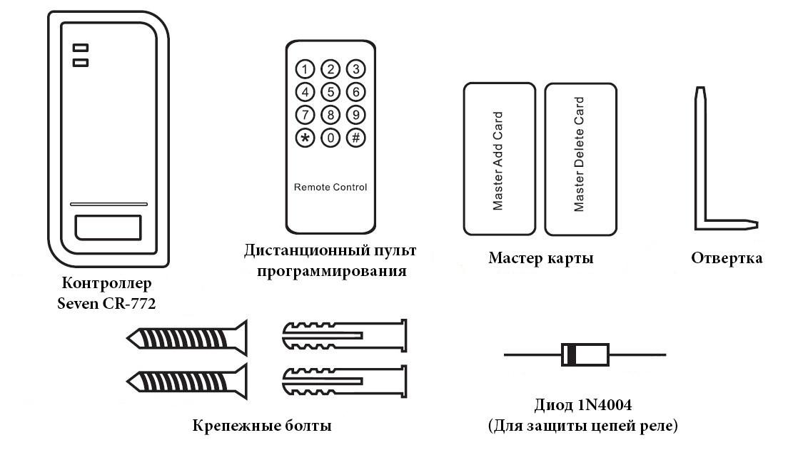 Контроллер доступа со считывателем SEVEN CR-772m EM-Marin (CR772m) - фото 4