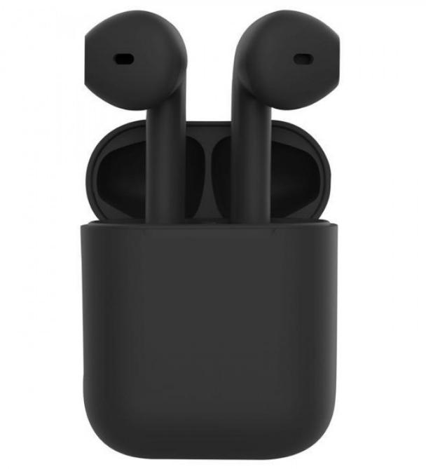 Беспроводные Bluetooth наушники i12 TWS сенсорные с кейсом Черный