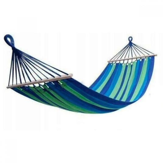Подвесной гамак для отдыха Stenson 200x100 см с длинной планкой и подушкой