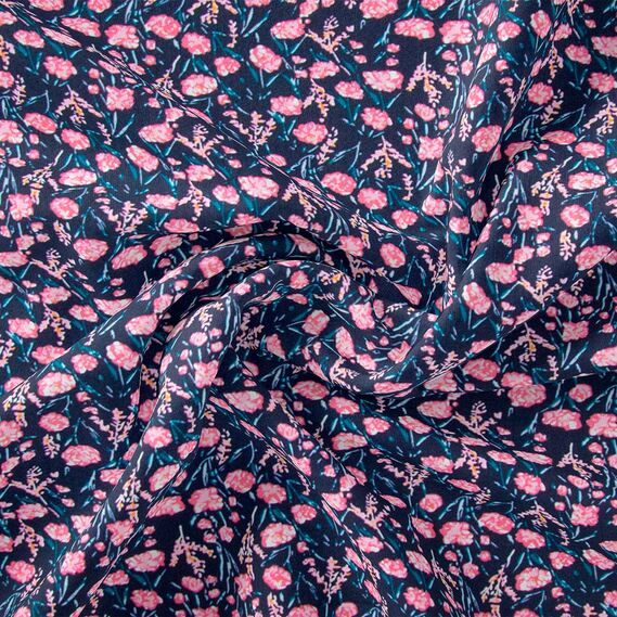 Ткань штапель твил IDEIA Розмари 1,45 м Черно-фрезовый (2200004221328)