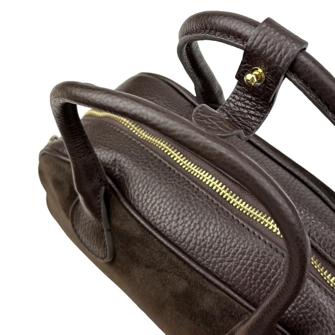 Жіноча сумка Royal Bag F-IT-3017DB замшева Шоколадний (8146) - фото 8 Жіноча сумка Royal Bag F-IT-3017DB замшева Шоколадний (8146) - фото 8