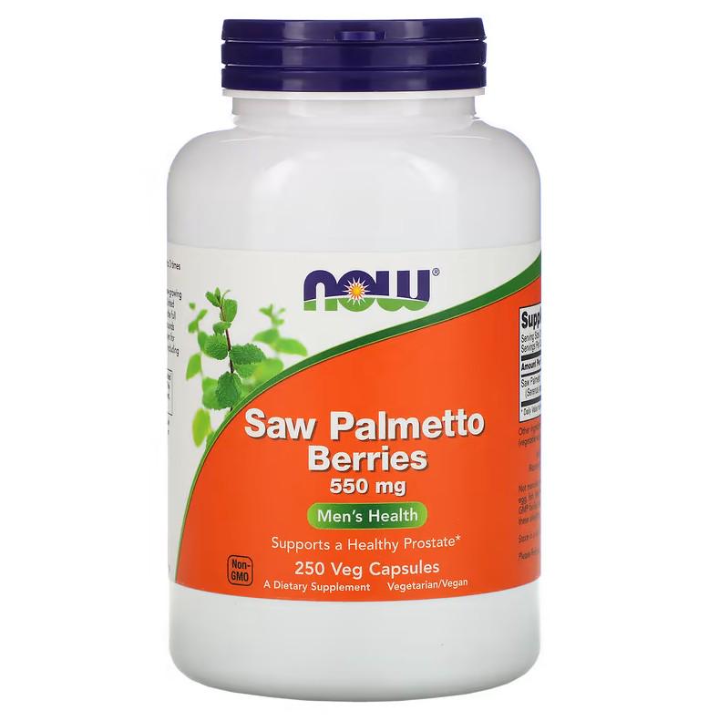 Натуральная добавка Now Foods Saw Palmetto Berries 550 мг 250 капсул