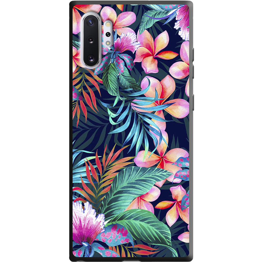 Чохол Boxface Samsung N975 Galaxy Note 10 Plus flowers in the tropics Чорний силікон (37686-up1971-38700)
