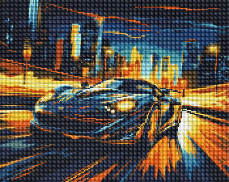 Алмазная мозаика на подрамнике Идейка Ночной город 40x50 см (Id-AMO7855)