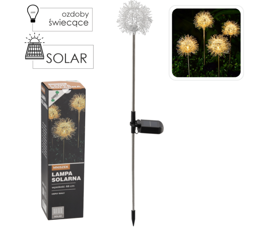 Садовый светильник GardenLine SOL6179 10x10x68 см теплый белый свет (1240) - фото 3 Садовый светильник GardenLine SOL6179 10x10x68 см теплый белый свет (1240) - фото 3