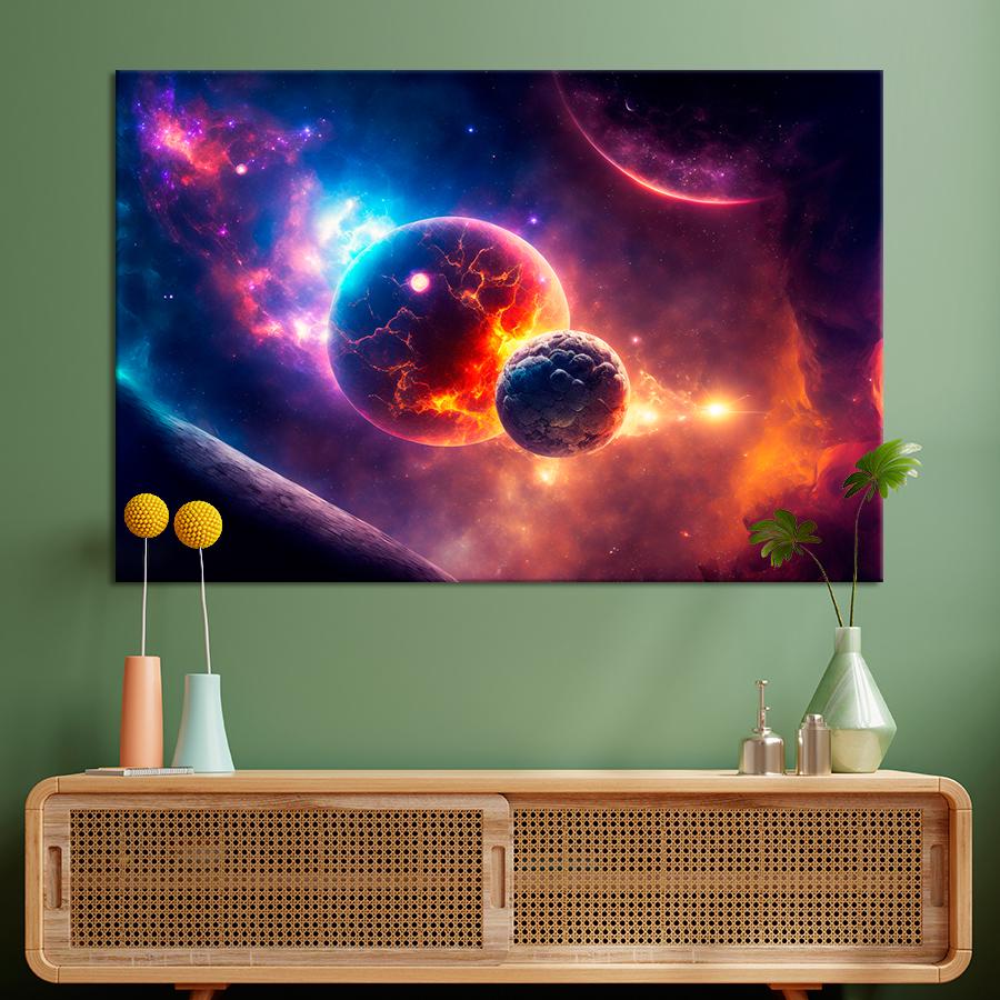 Картина космос Мистическая галактика в космосе 51x34 см (A1280-1)