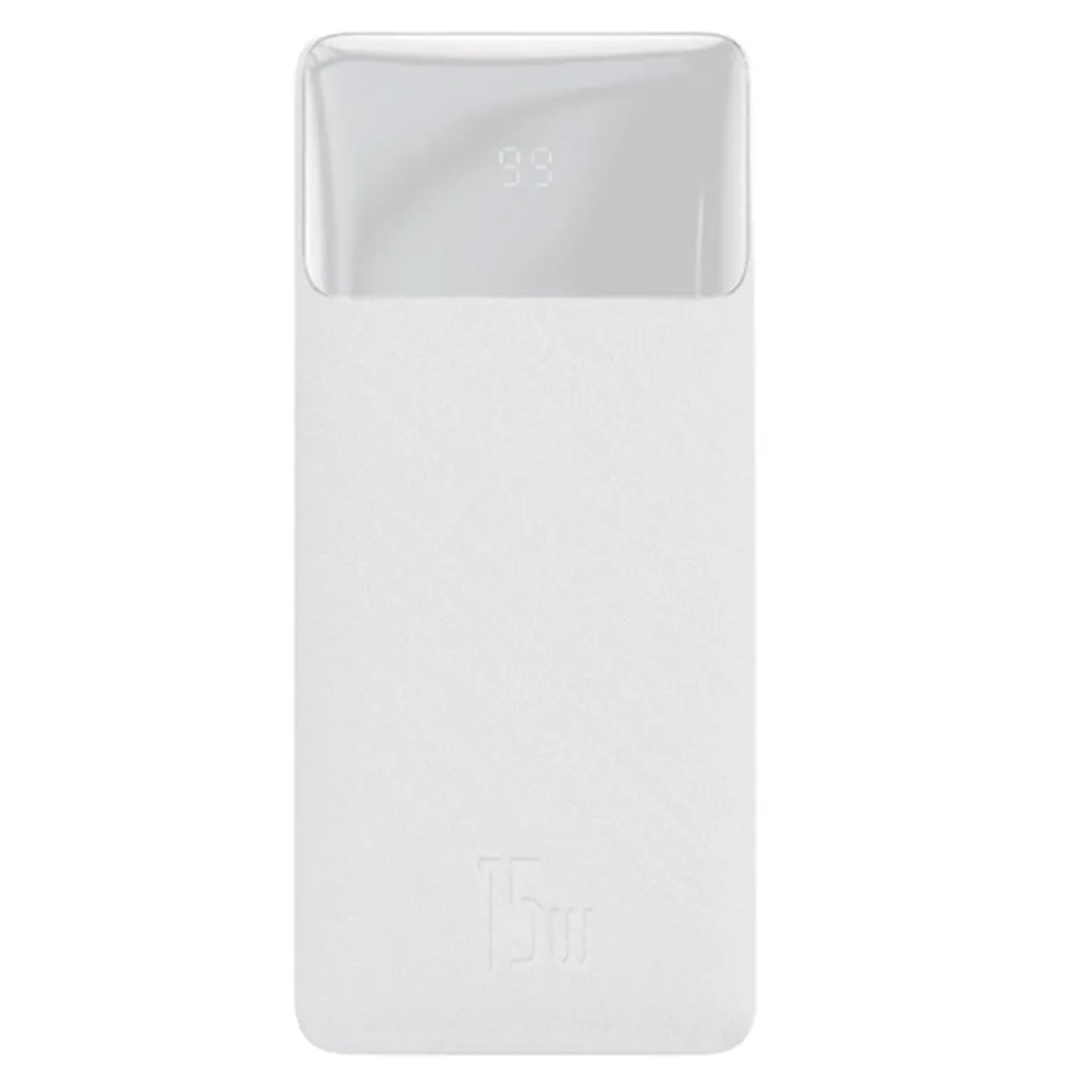 Зовнішній акумулятор Baseus Bipow 15W 10000 mAh Type-C White (PPDML-I02)