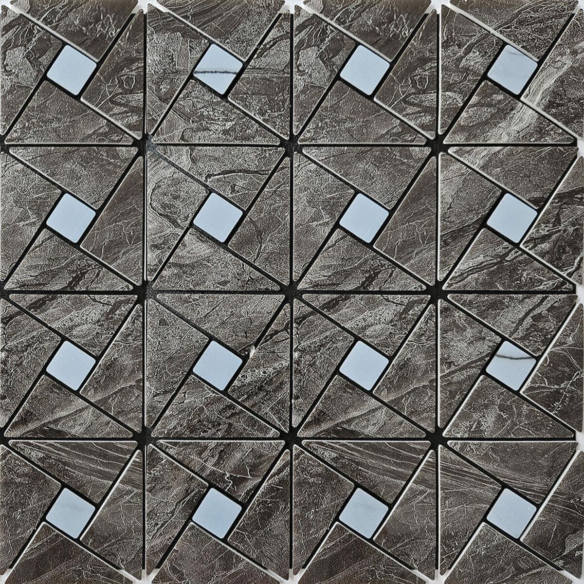 3D-панель-мозаика самоклеющаяся PET 300х300х4 мм Графит (SW-00002451)