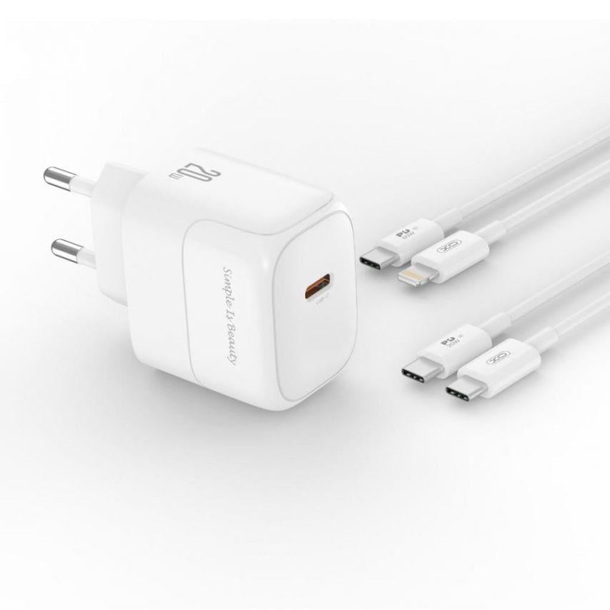 Адаптер Xo L136 PD_20 W/Data Cable Type-C to Lightning White