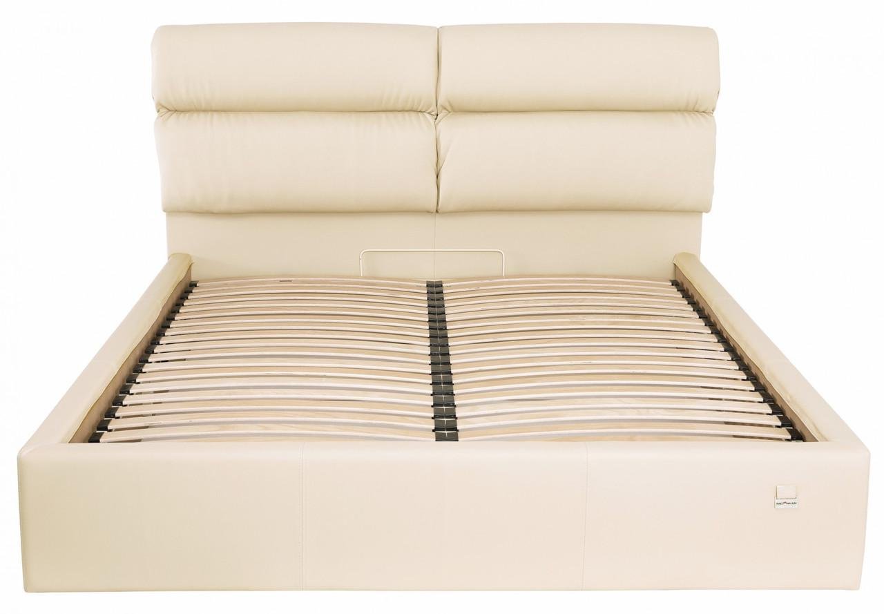 Кровать двуспальная Oxford Comfort Fly 2207 с подъемным механизмом и нишей для белья 180х200 см Бежевый