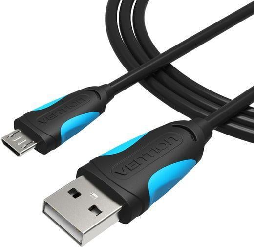 Кабель для зарядки и синхронизации USB Vention USB 2,0-micro USB Cable 1 м Black (VAS-A04-B100)