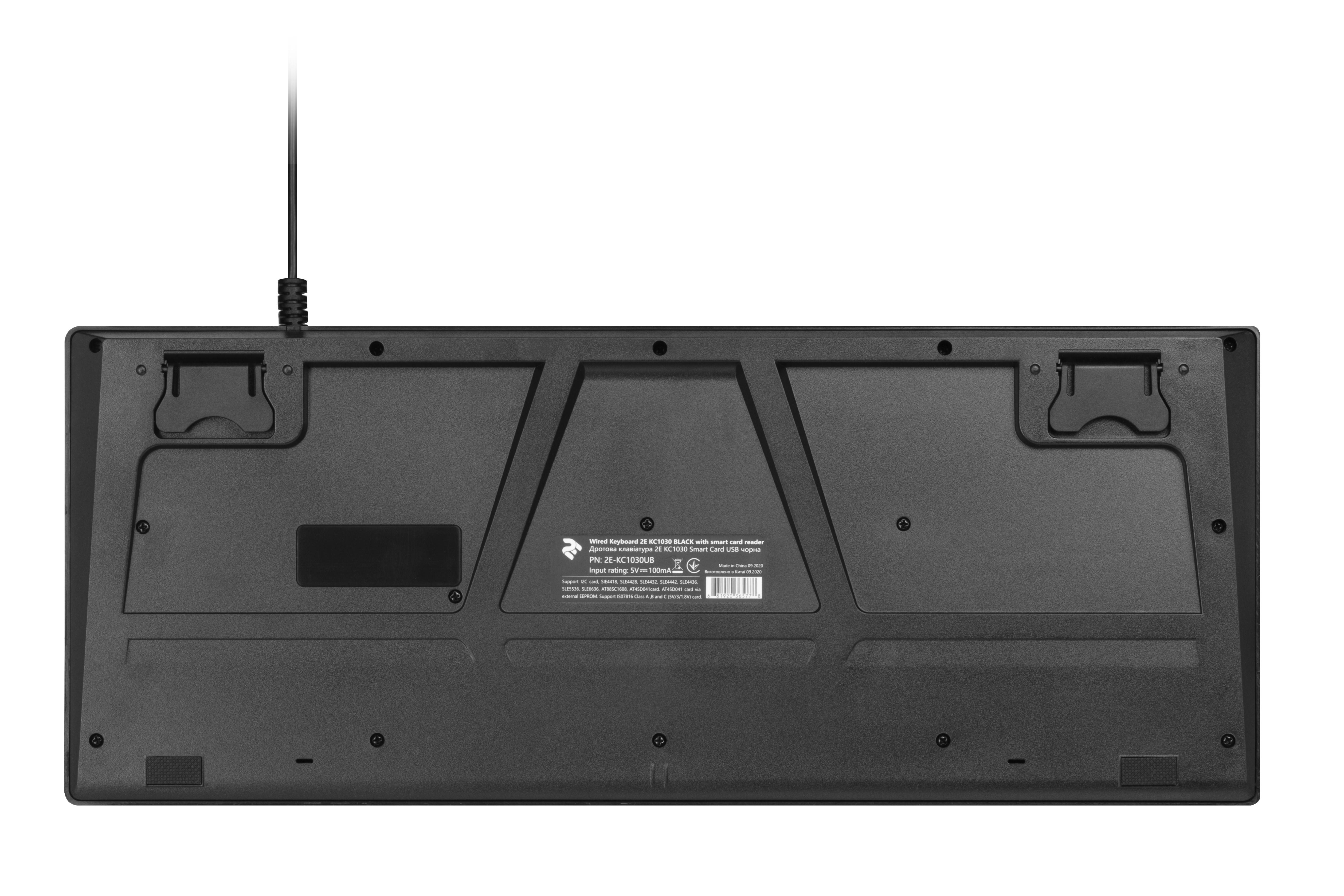 Клавиатура мембранная 2E KC1030 107key USB-A EN/UK/RU Черный (ERC-2E-KC1030UB) - фото 3