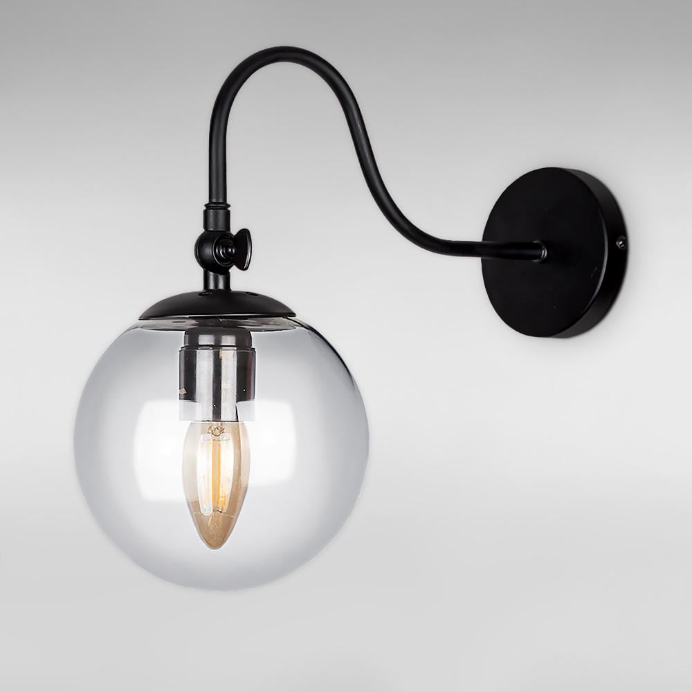 Светильник настенный шар Light House LS-18150F3-1 BK/CL Черный/Прозрачный
