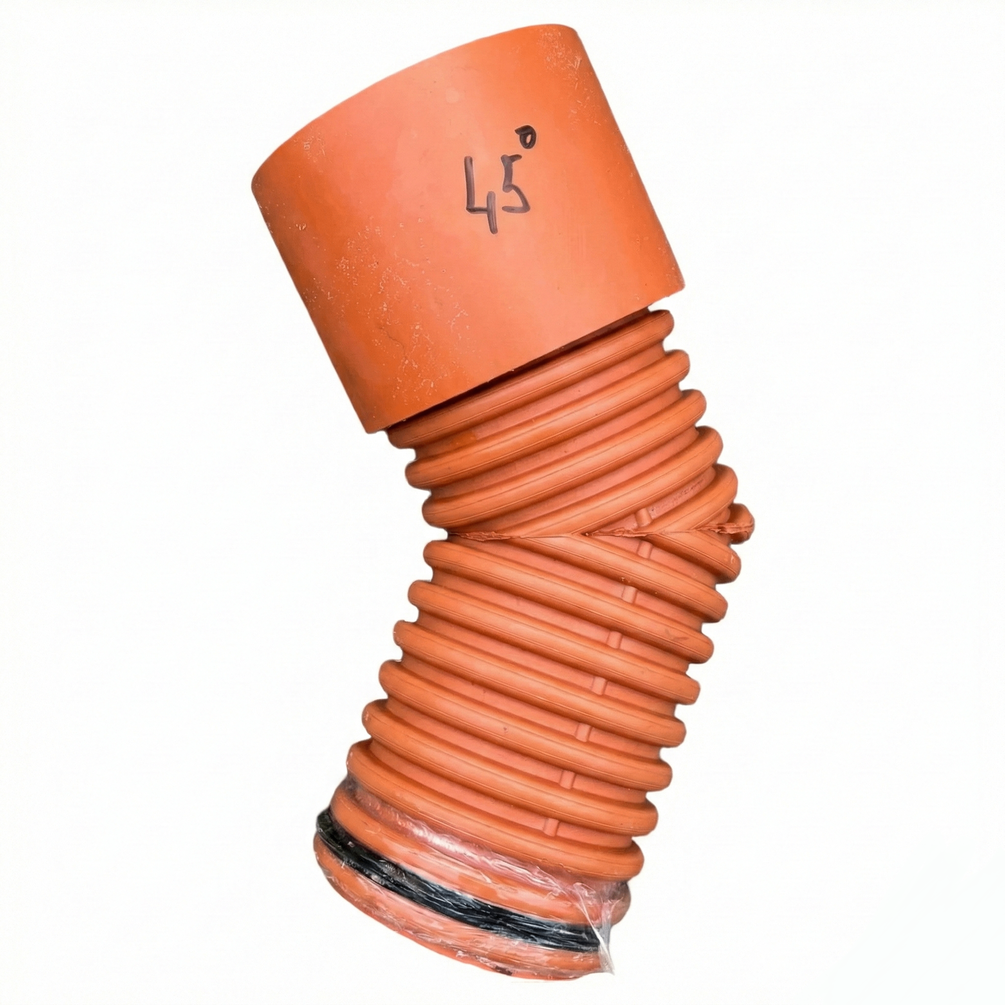 Колено наружной канализации Инсталпласт 200 мм 45° гофрированное (AKD59402) Колено наружной канализации Инсталпласт 200 мм 45° гофрированное (AKD59402)