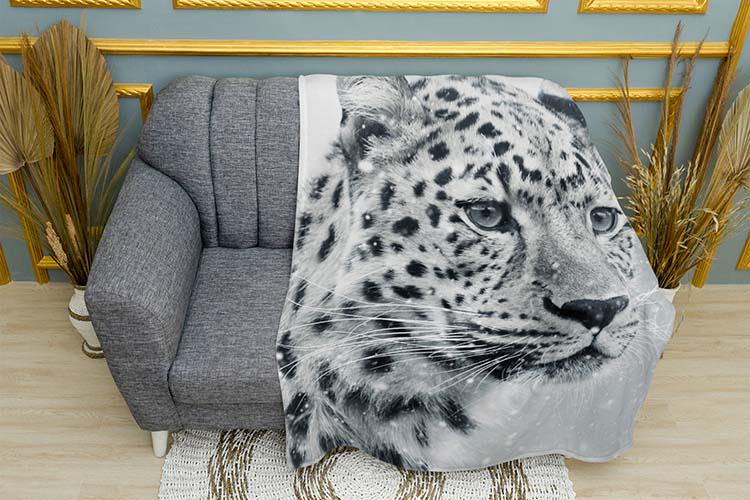 Плед Snow leopard Storm плюш одношаровий 135х150 см (114019)