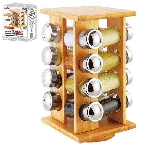 Набір для спецій Stenson MS-0376 16 шт поворотна підставка