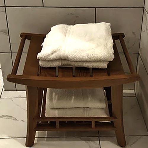 Табурет для ванной из дерева Галиос Терракот (ТВН-007432)