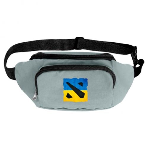 Поясная сумка-бананка Dota 2 Ukraine Team Серый (7198435-4-37413)