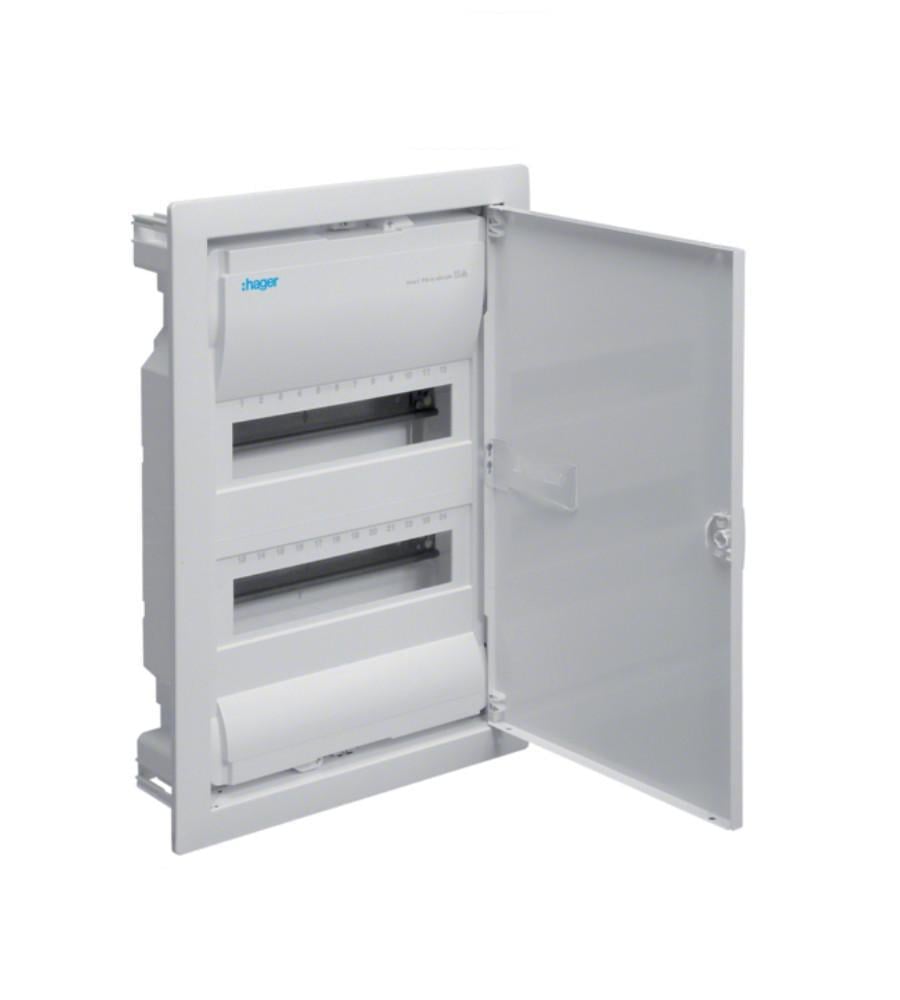 Щит розподільчий внутрішній Hager Volta на 24/28 модулів з металевими дверцятами (VU24UA)