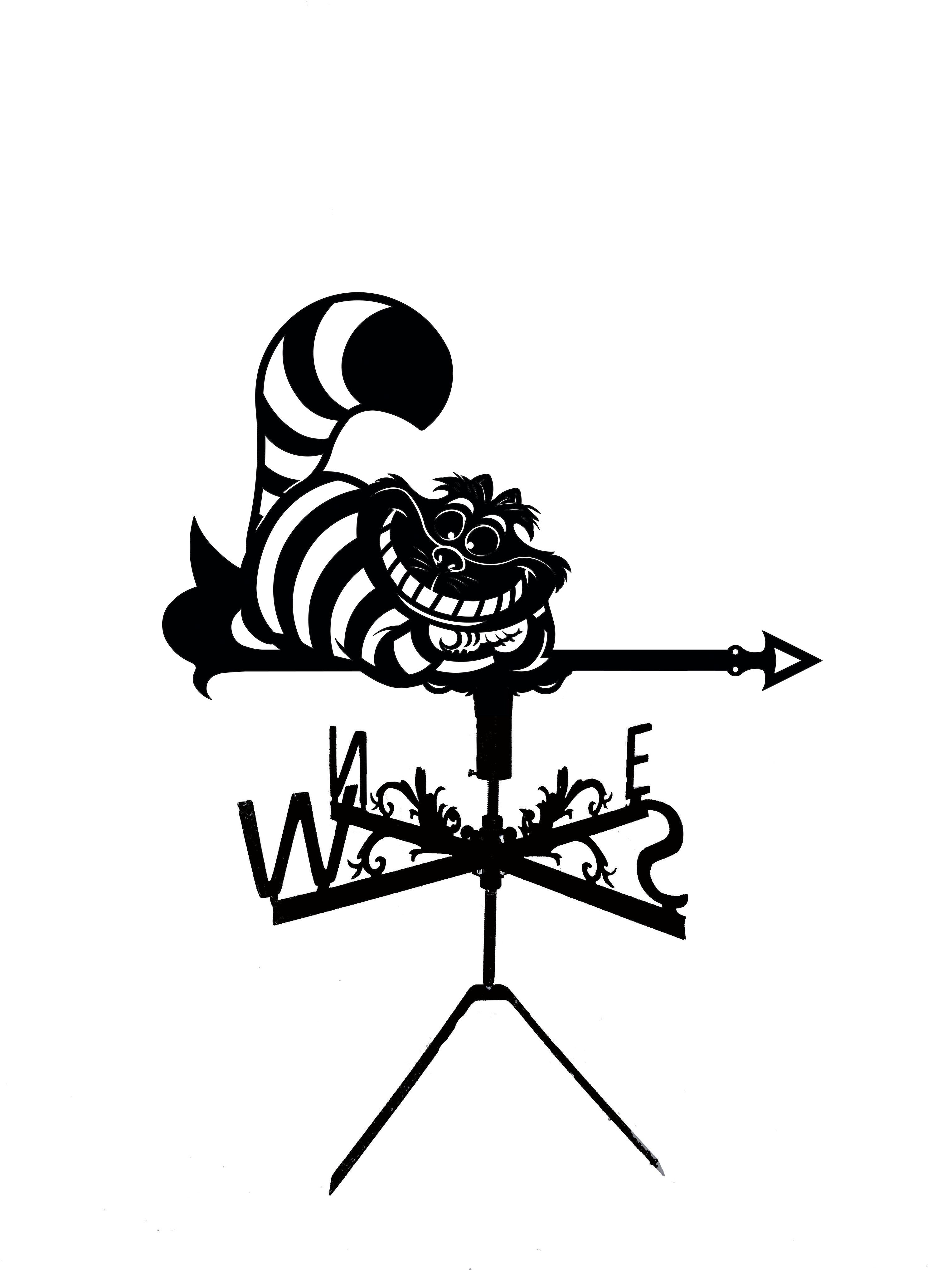 Флюгер на беседку/колодец Чеширский Кот (27477243)