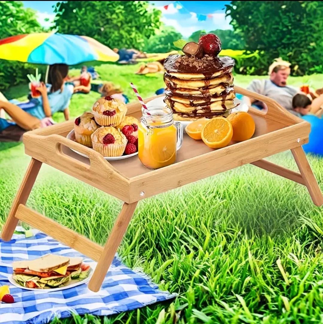 Столик-поднос деревянный со складными ножками для завтрака в кровать (2494309394) - фото 5 Столик-поднос деревянный со складными ножками для завтрака в кровать (2494309394) - фото 5