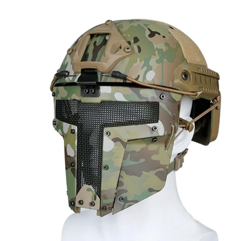 Маска Iron Man с креплением к шлему Airsoft Мультикам (MK001007) - фото 3 Маска Iron Man с креплением к шлему Airsoft Мультикам (MK001007) - фото 3