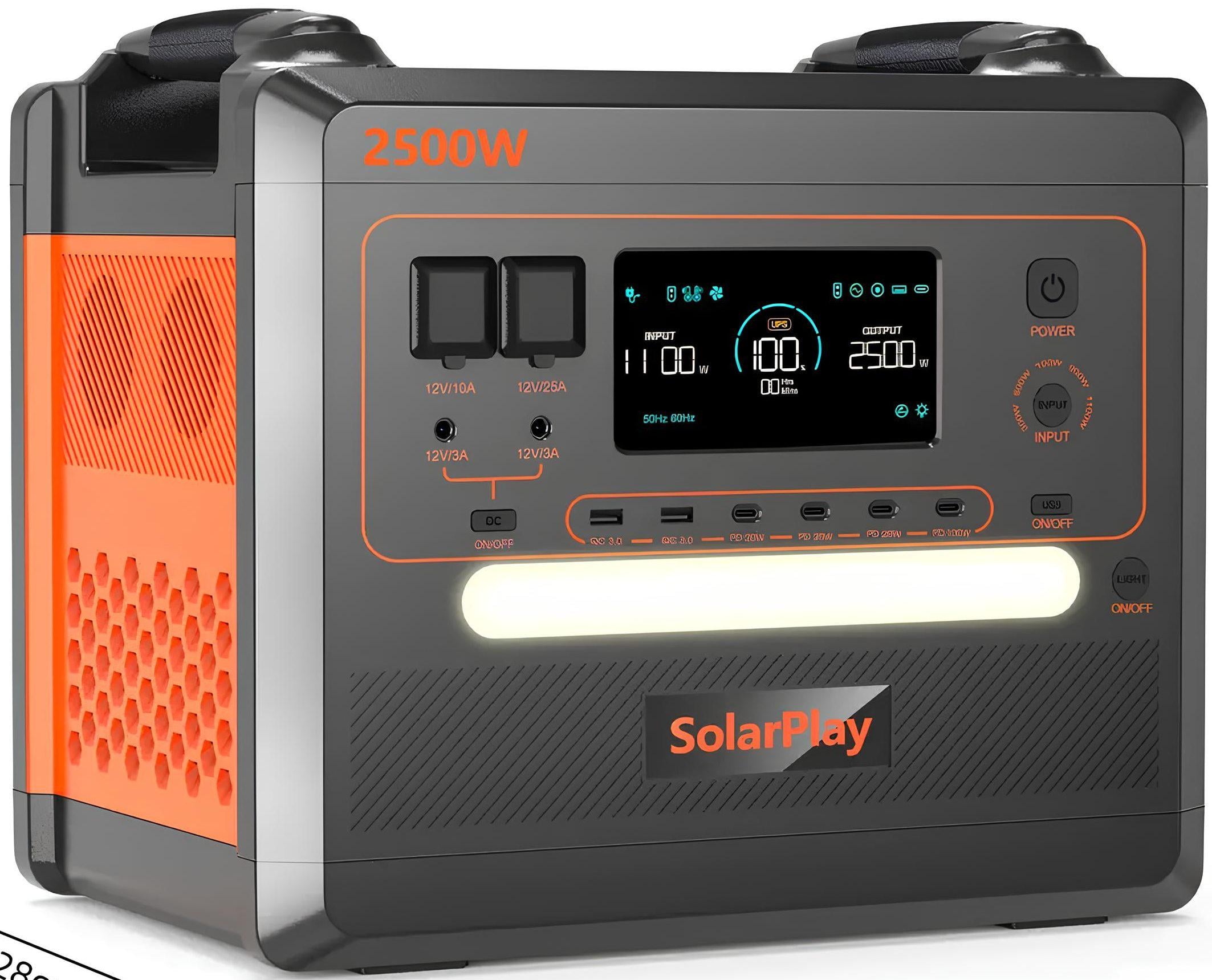 ᐉ Зарядна станція 2500 Вт-5000 Вт SolarPlay / 27 кг LiFePO4 2304
