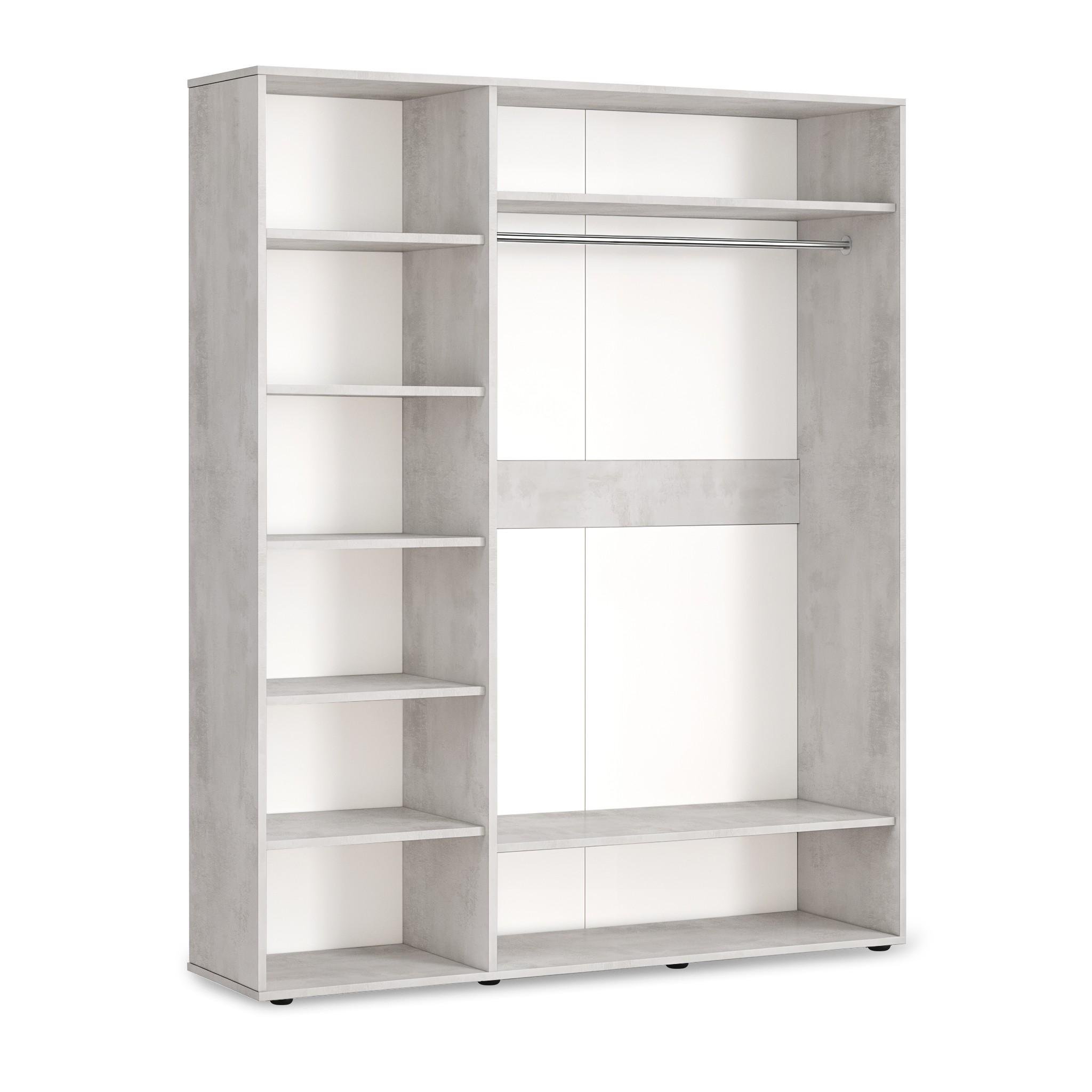 Шкаф со штангой и полками ST-0027 1800х520х2200 мм Бетон Тефра - фото 2