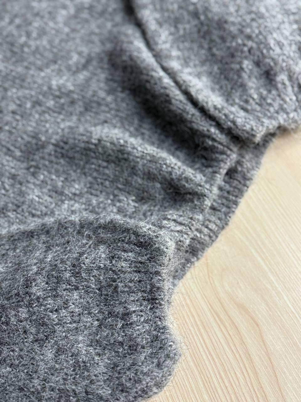 Свитер женский A-N 08-1 с шерстью вырез мыс OS Серый (5467) - фото 8