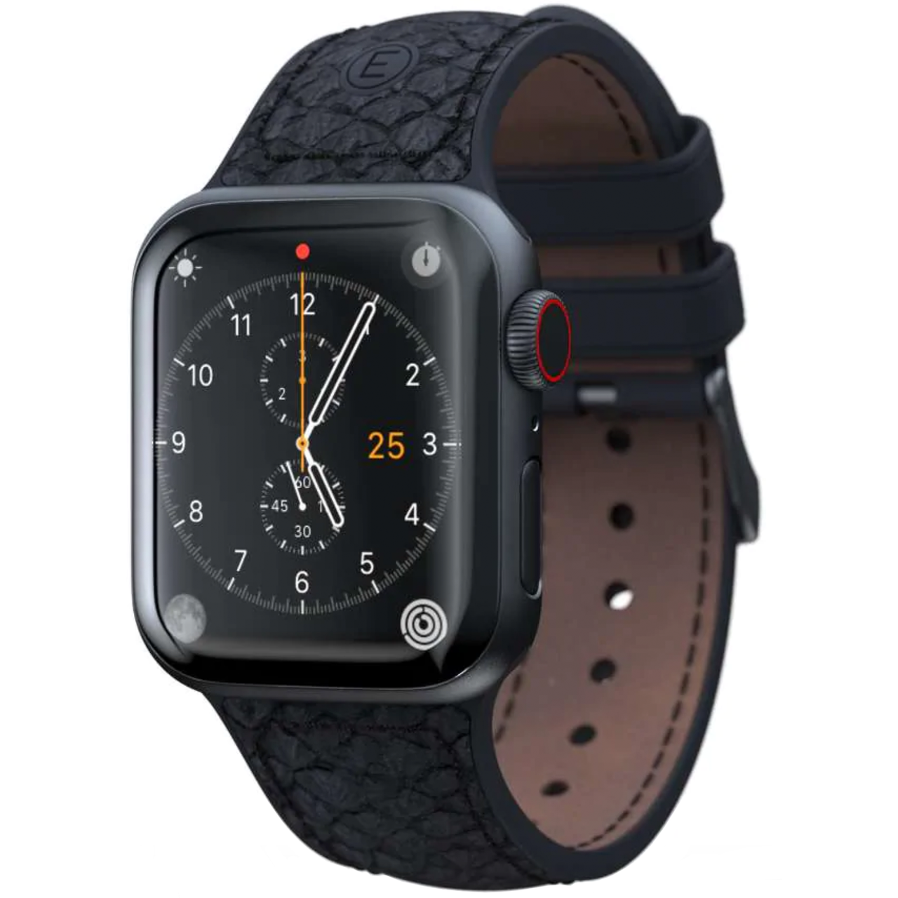 Кожанный ремешок Njord Salmon Leather Strap for Watch 41/40/38mm, Dark Grey (SL14110)