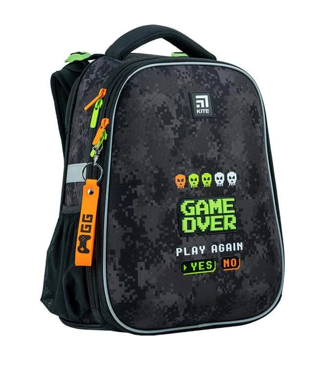 Рюкзак каркасный KITE Education Game Over 38х29х16 см 16 л Черный (K24-531M-6)