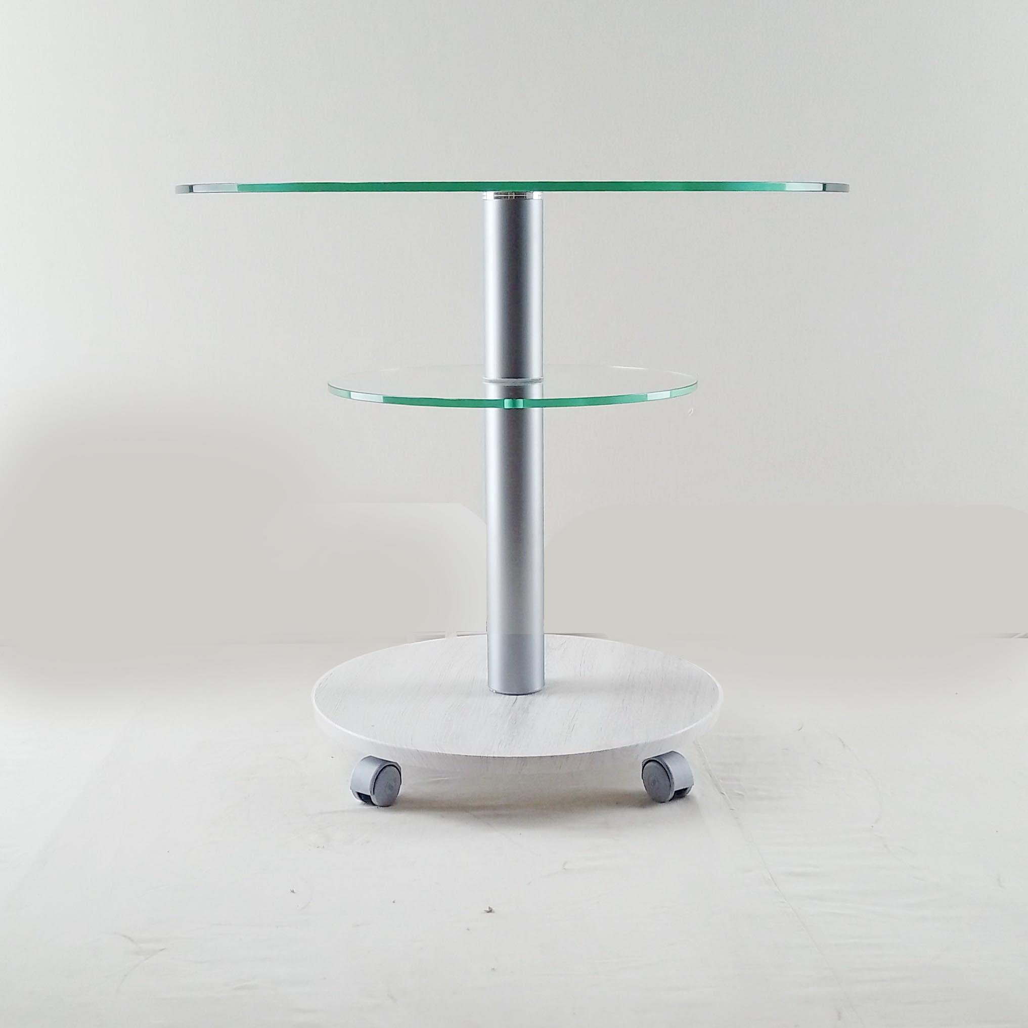 Стол журнальный стеклянный Commus Bravo Light O clear-sosnak-alm60 Белый (433820244) - фото 4 Стол журнальный стеклянный Commus Bravo Light O clear-sosnak-alm60 Белый (433820244) - фото 4