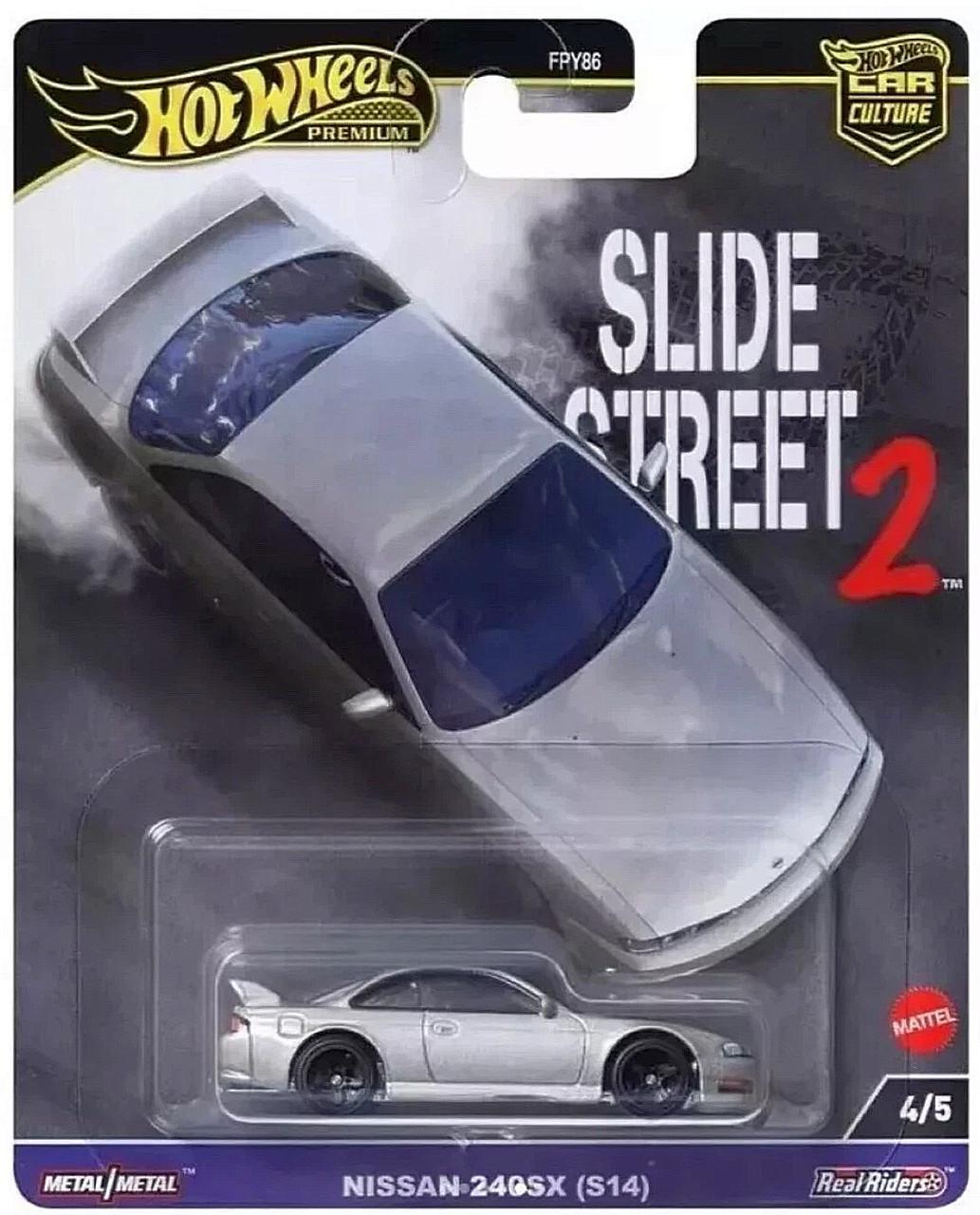 Игрушечная машинка Hot Wheels Premium Nissan 240SX S14 2024 Slide Street 2 4/5 Car Culture (HKC83)