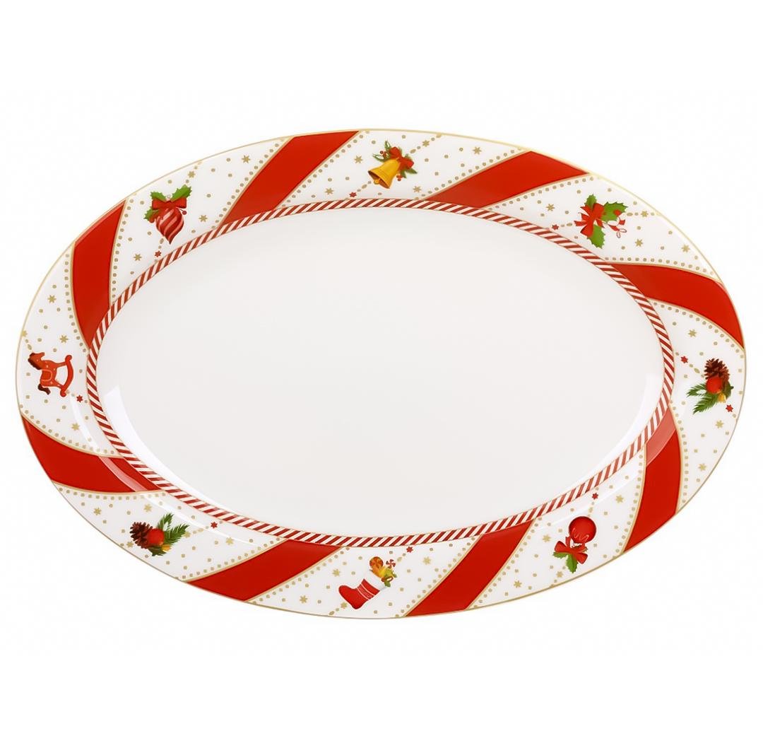 Блюдо овальне порцелянове BonaDi Candyland 35,5 см (K140) Блюдо овальне порцелянове BonaDi Candyland 35,5 см (K140)