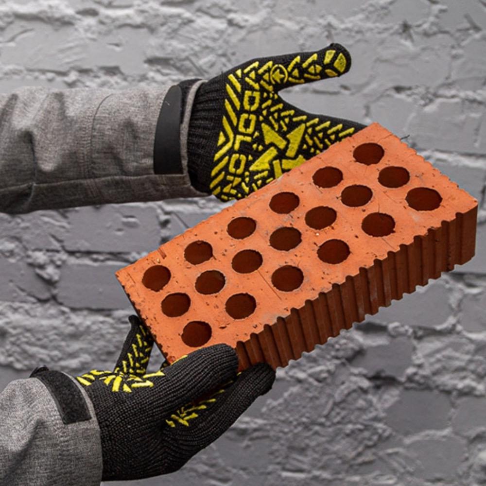 Перчатки рабочие BRS Звезда хозяйственные трикотажные из ПВХ 10 шт. Черный - фото 4 Перчатки рабочие BRS Звезда хозяйственные трикотажные из ПВХ 10 шт. Черный - фото 4